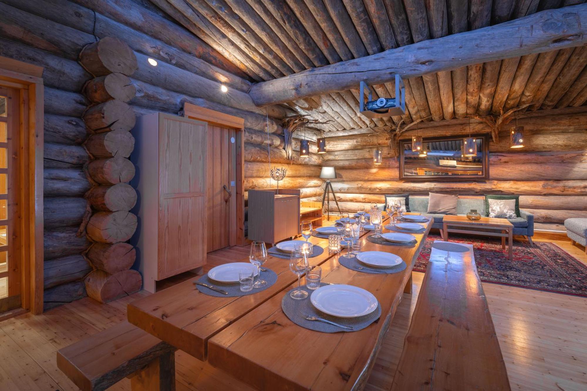 ساريسيلكا Kuukkeli Log Houses Aurora Resort المظهر الخارجي الصورة